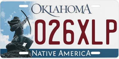 OK license plate 026XLP