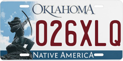 OK license plate 026XLQ