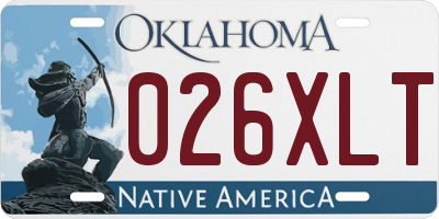 OK license plate 026XLT