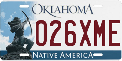 OK license plate 026XME