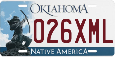 OK license plate 026XML