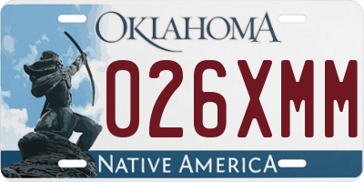 OK license plate 026XMM