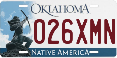 OK license plate 026XMN