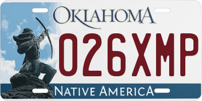 OK license plate 026XMP