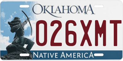 OK license plate 026XMT
