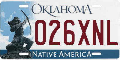 OK license plate 026XNL