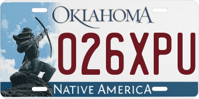 OK license plate 026XPU
