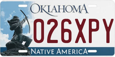 OK license plate 026XPY