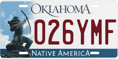 OK license plate 026YMF