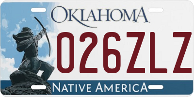 OK license plate 026ZLZ