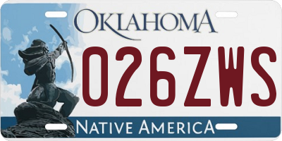 OK license plate 026ZWS