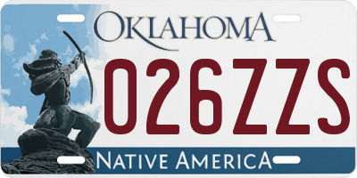 OK license plate 026ZZS