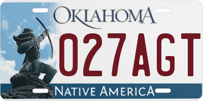 OK license plate 027AGT