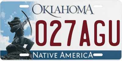 OK license plate 027AGU