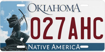 OK license plate 027AHC