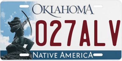 OK license plate 027ALV