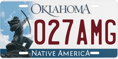 OK license plate 027AMG