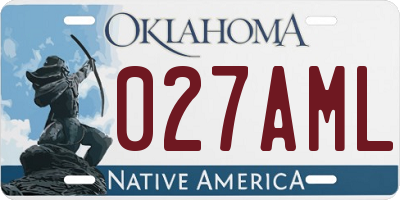 OK license plate 027AML