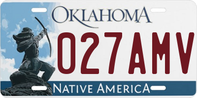 OK license plate 027AMV