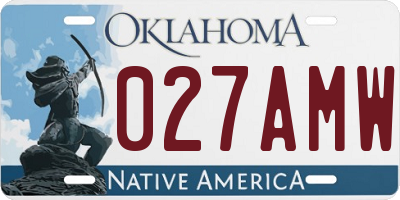 OK license plate 027AMW