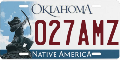 OK license plate 027AMZ