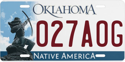 OK license plate 027AOG