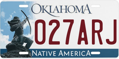 OK license plate 027ARJ