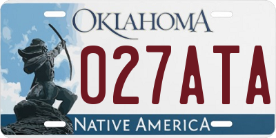 OK license plate 027ATA