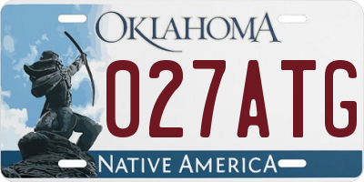OK license plate 027ATG