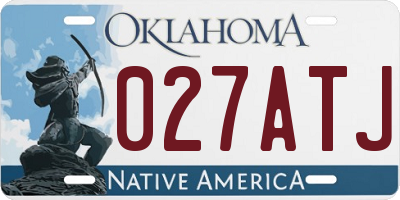 OK license plate 027ATJ