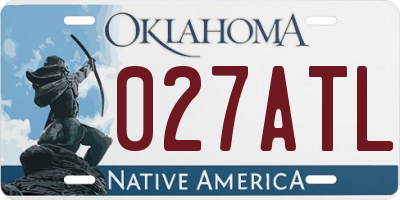 OK license plate 027ATL