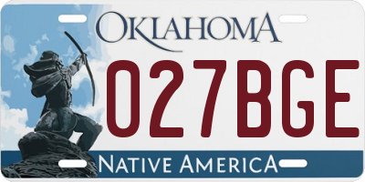 OK license plate 027BGE