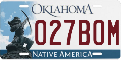 OK license plate 027BOM