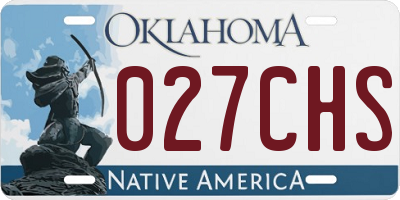 OK license plate 027CHS