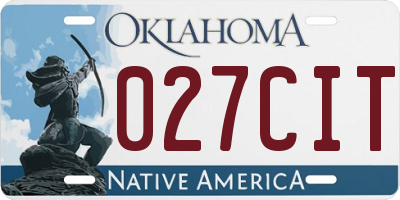 OK license plate 027CIT