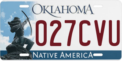 OK license plate 027CVU