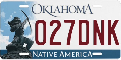 OK license plate 027DNK