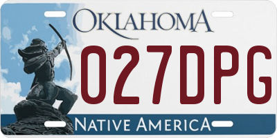 OK license plate 027DPG