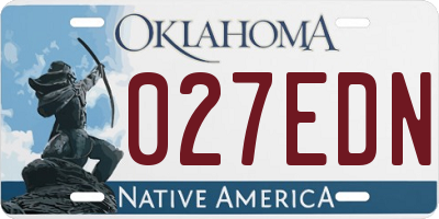 OK license plate 027EDN