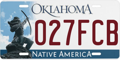 OK license plate 027FCB
