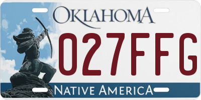 OK license plate 027FFG