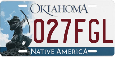 OK license plate 027FGL