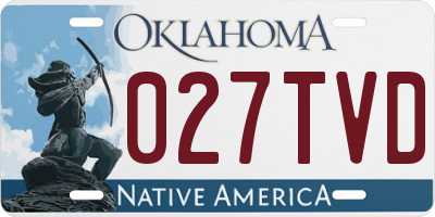 OK license plate 027TVD