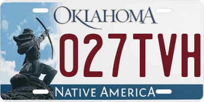 OK license plate 027TVH