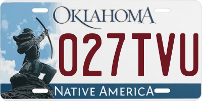 OK license plate 027TVU