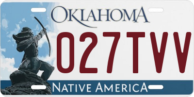 OK license plate 027TVV