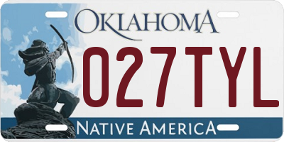 OK license plate 027TYL