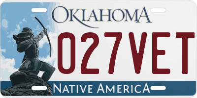 OK license plate 027VET