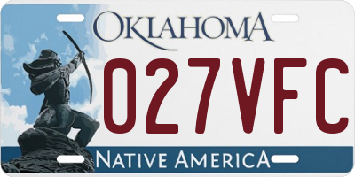OK license plate 027VFC