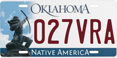 OK license plate 027VRA